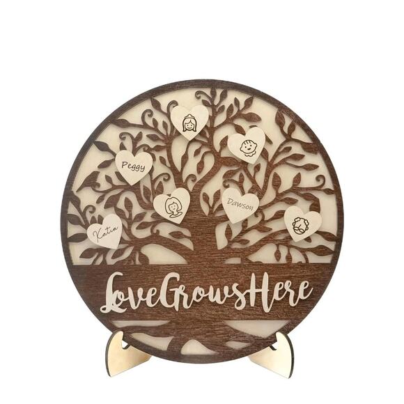 Christmas Gift Personalized Mothers Birthday Gift DIY Ornament Round Personalize - Picture 1 of 7